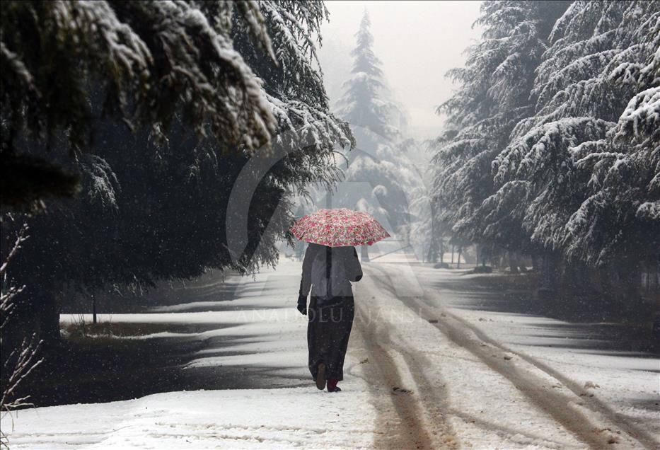  Heavy snowfall hits Kashmir