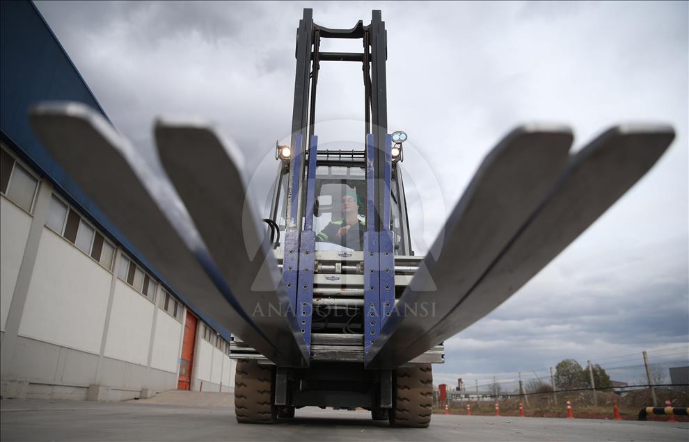 Female Forklift Operator in Turkey's Bursa