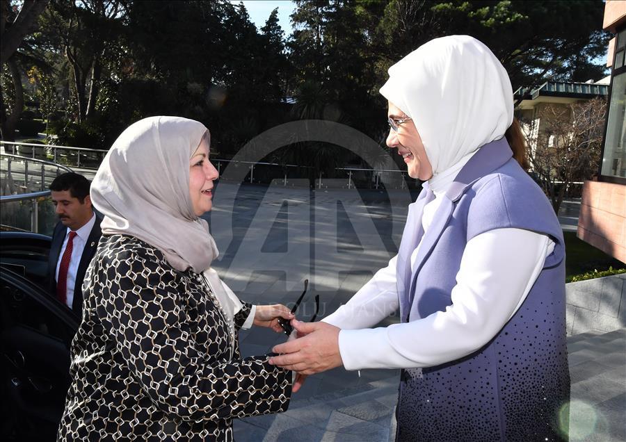 Turkey's first lady hosts luncheon for wives of leaders attending OIC summit in Istanbul 