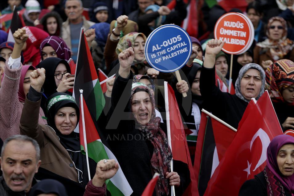 Митинг в поддержку Иерусалима в Анкаре