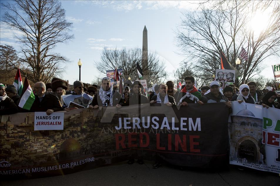 Washington'da Kudüs protestosu