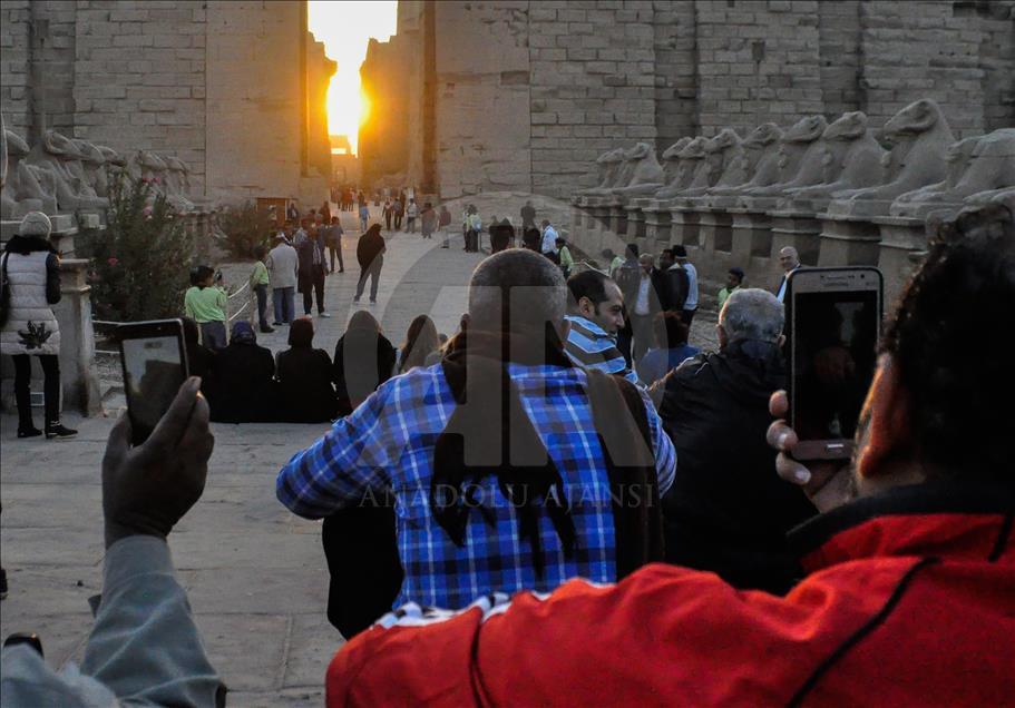 Winter solstice in Egypt's Karnak Temple attracts tourists