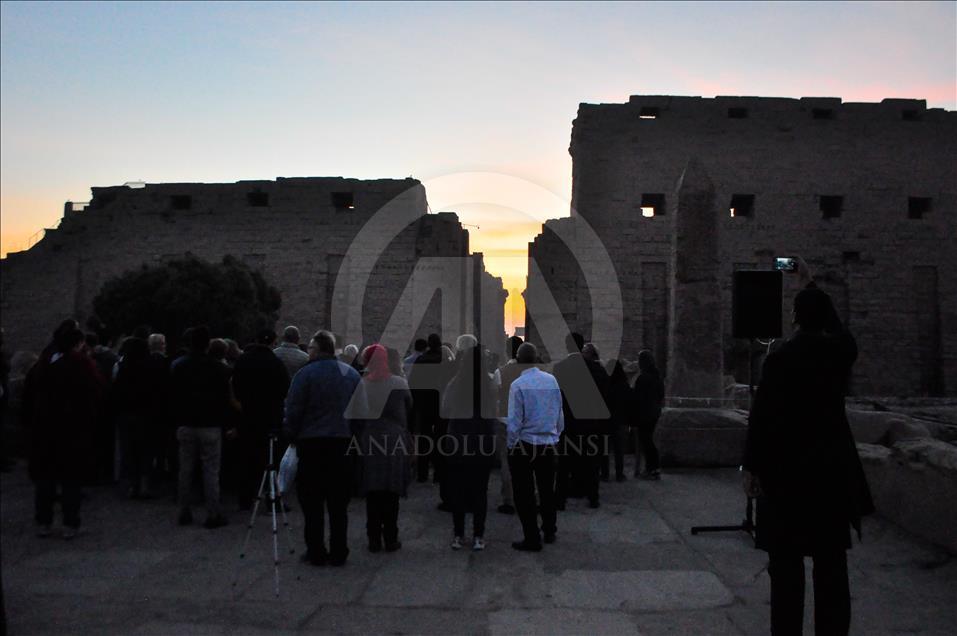 Winter solstice in Egypt's Karnak Temple attracts tourists