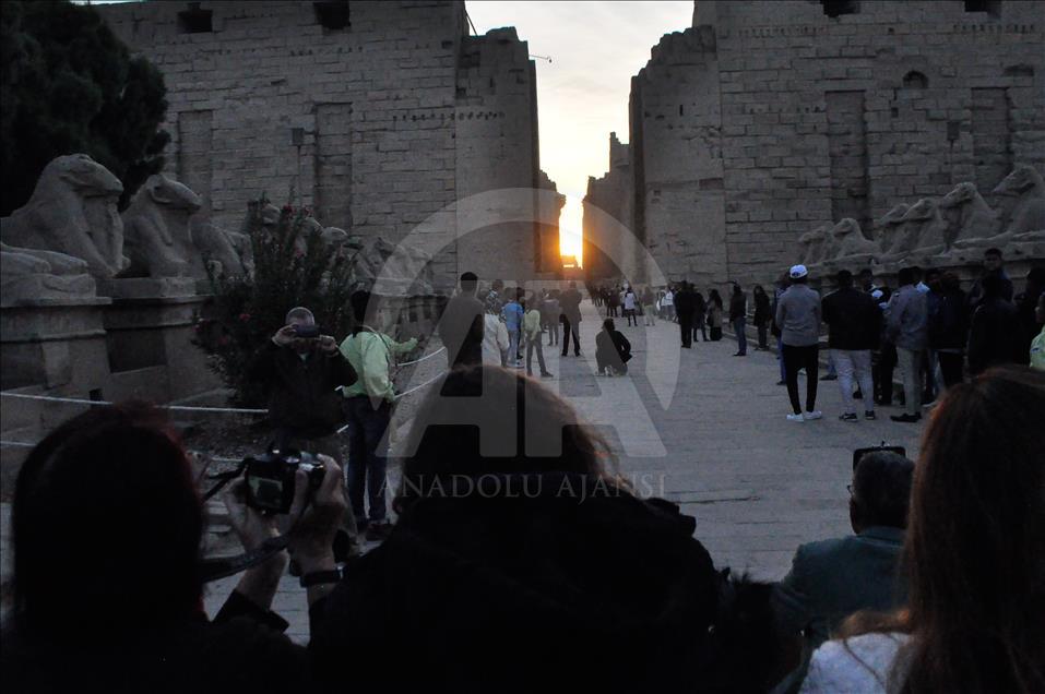 Winter solstice in Egypt's Karnak Temple attracts tourists