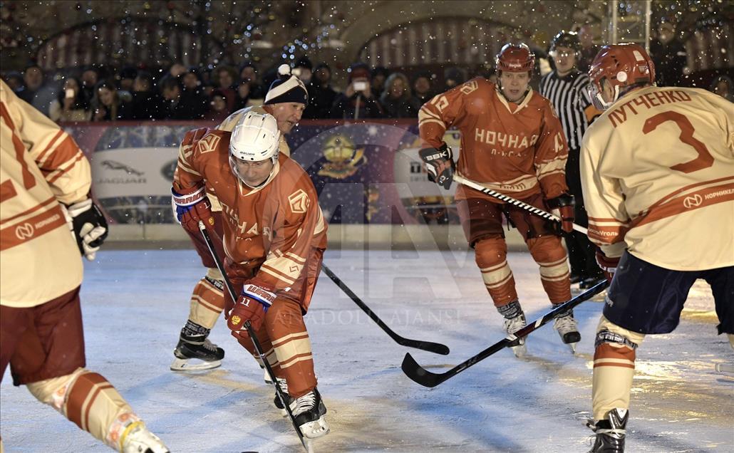 Russia's President Putin in Night Hockey League match