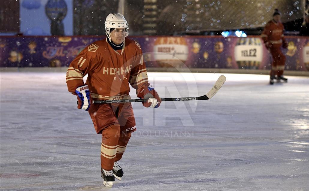 Russia's President Putin in Night Hockey League match