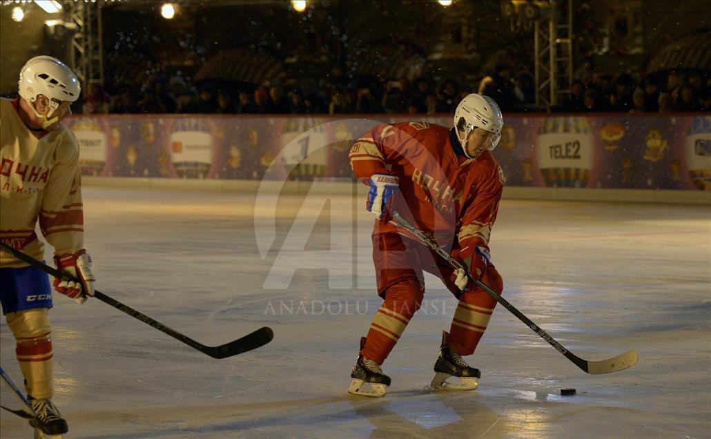 Russia's President Putin in Night Hockey League match