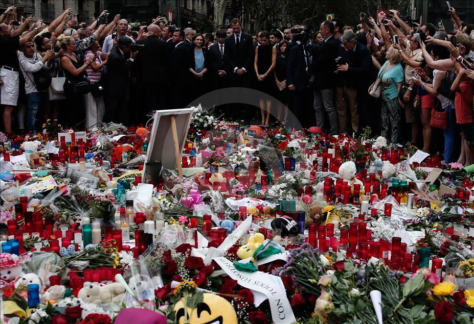 Memorial por las víctimas del atentado en Barcelona