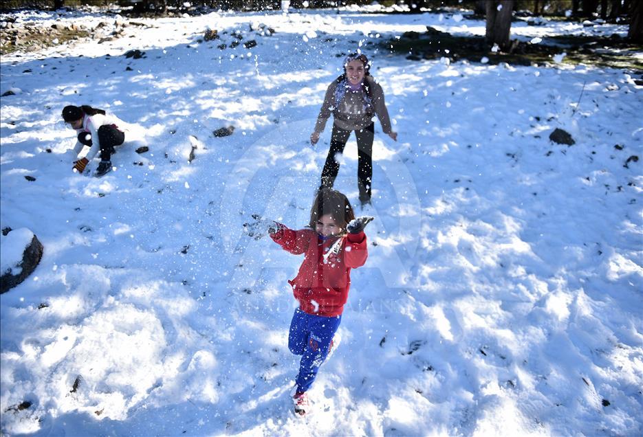 Mersin'de iki mevsim bir arada