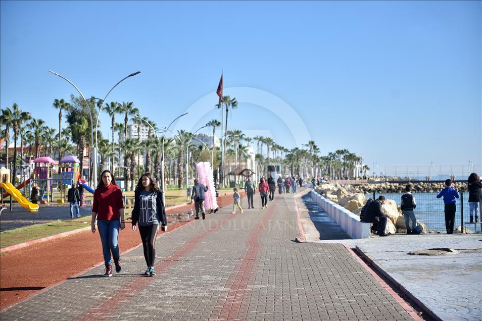 Mersin'de iki mevsim bir arada