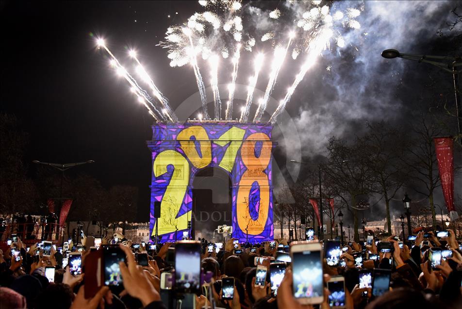 New year celebrations in Paris