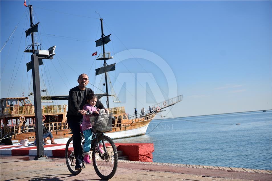 Mersin'de iki mevsim bir arada