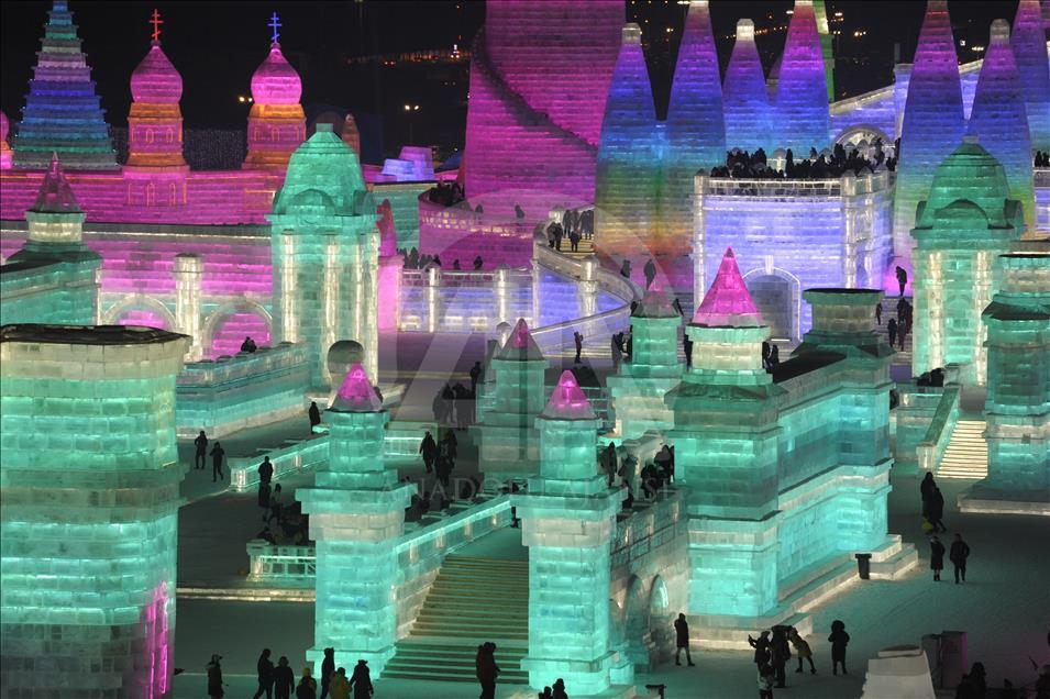 34th Harbin International Ice and Snow Sculpture Festival begins in China 
