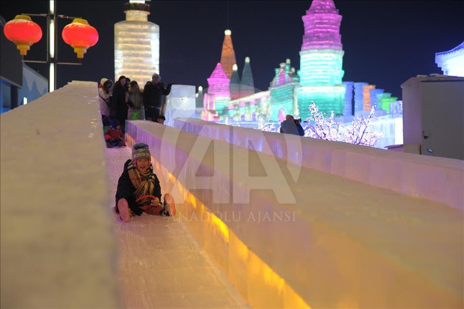 34th Harbin International Ice and Snow Sculpture Festival begins in China 