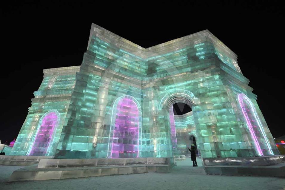 Festival internacional de esculturas de hielo y nieve de Harbin, China
