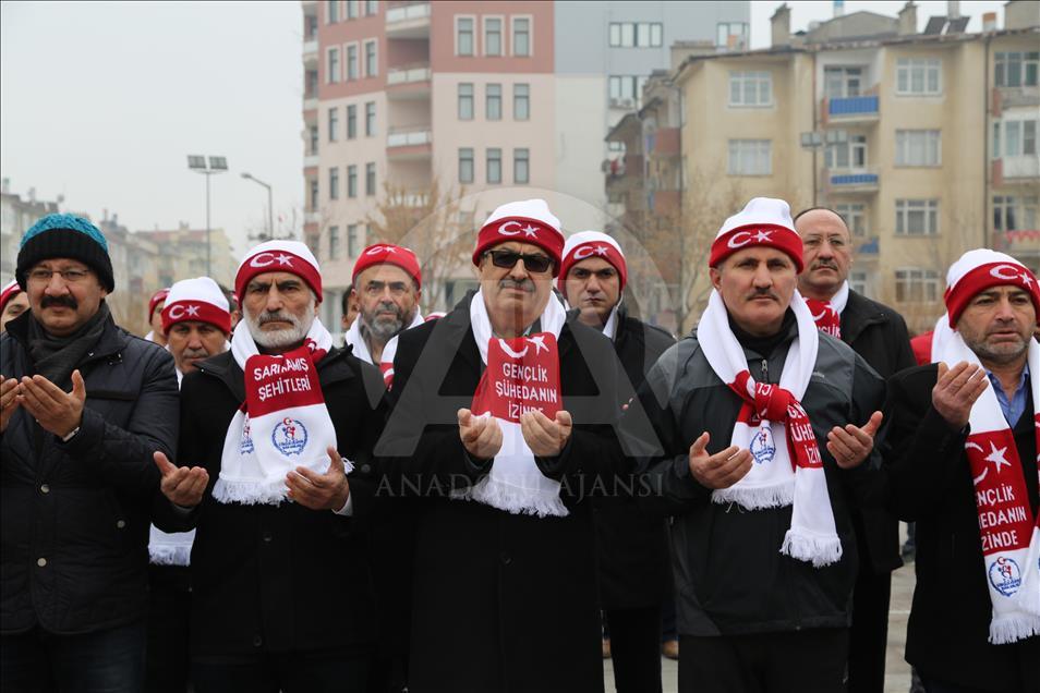 Karaman'da Sarıkamış şehitlerini anma yürüyüşü