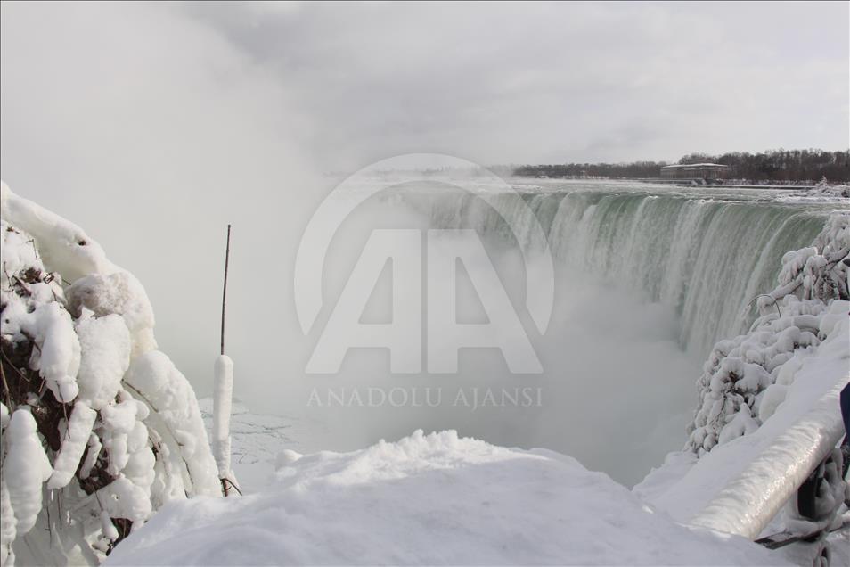 Niagara Şelalesi buzla kaplandı