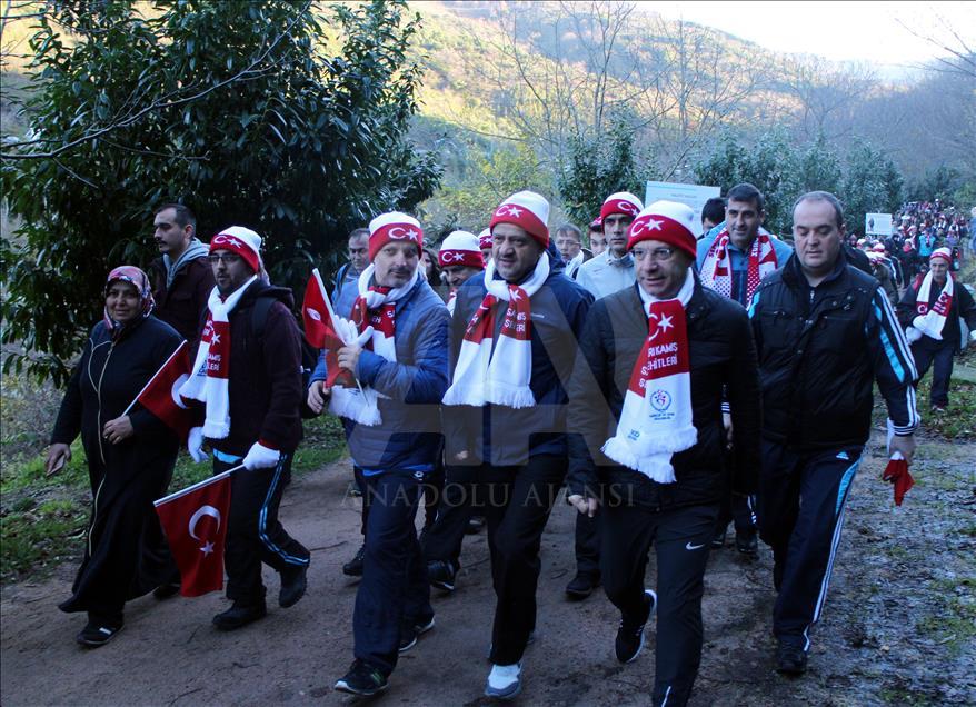 Sarıkamış şehitleri için yürüyüş düzenlendi
