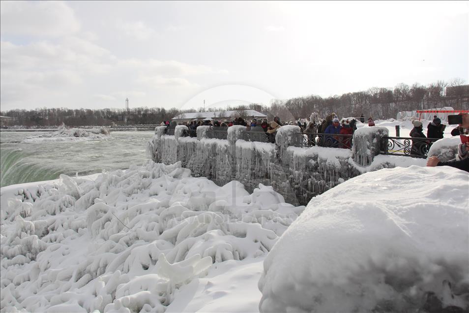 Niagara Şelalesi buzla kaplandı