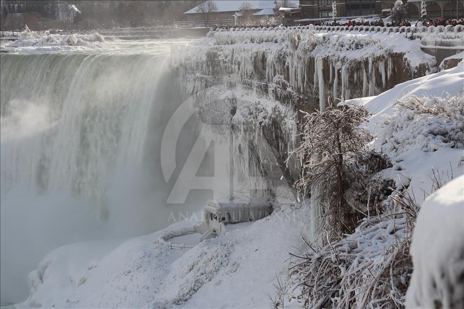Niagara Şelalesi buzla kaplandı