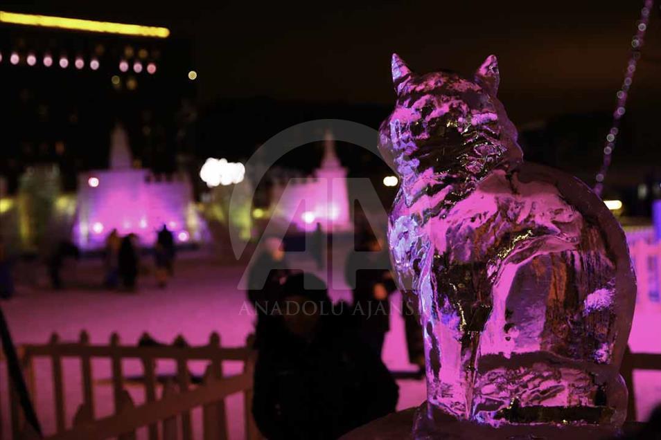 Rusia: Festival de esculturas en hielo homenajea a la Copa Mundial de Fútbol 2018