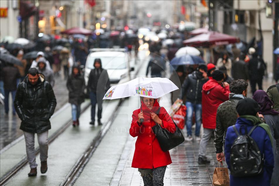 بارش شدید باران در استانبول