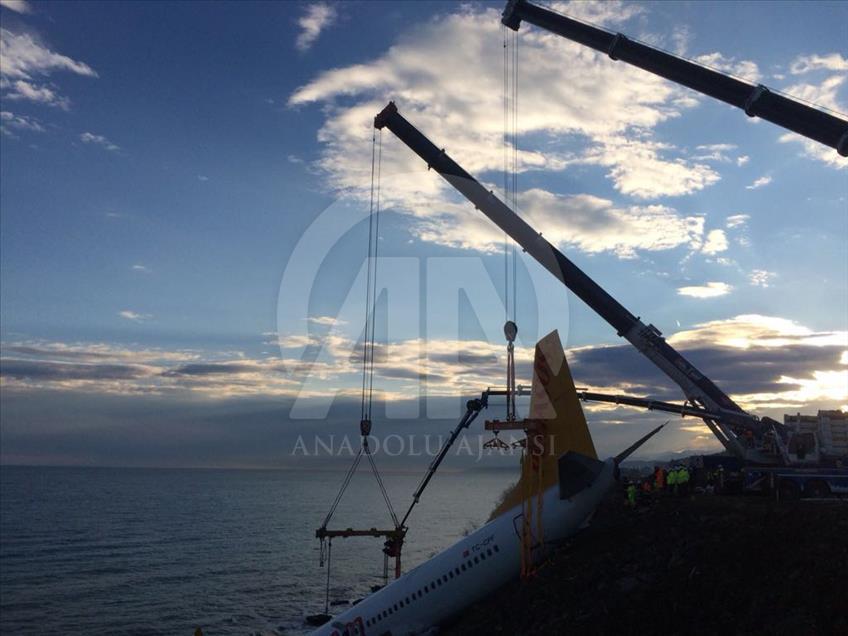 Trabzon Havalimanı'nda uçağın pistten çıkması 