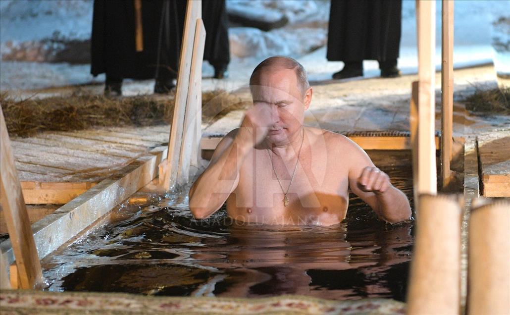 Russian President Putin celebrates Epiphany