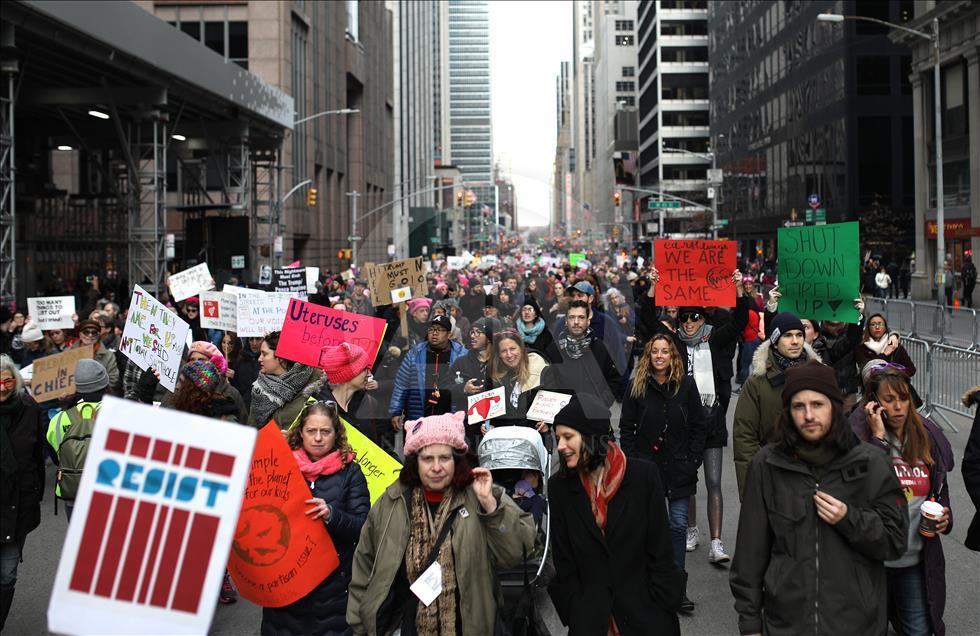 ABD'de Trump karşıtı 'Kadınlar Yürüyüşü'