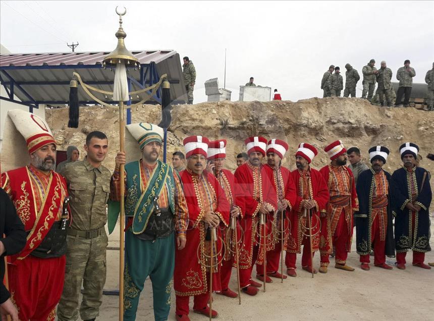 Ottoman military band performs at Turkey-Syria border
