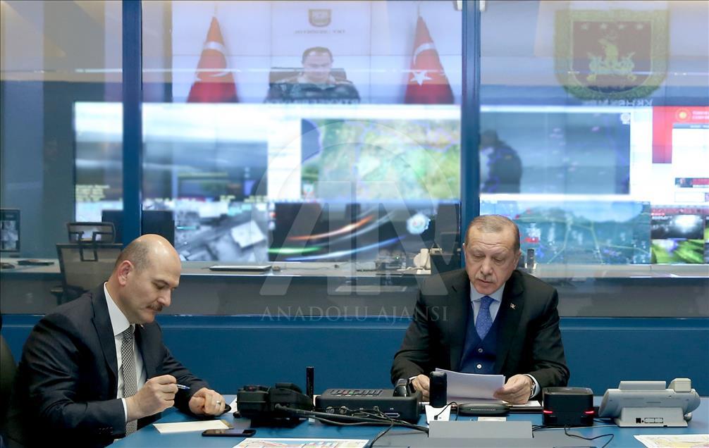 قادة عسكريون يطلعون أردوغان على آخر تطورات عملية "غصن الزيتون"