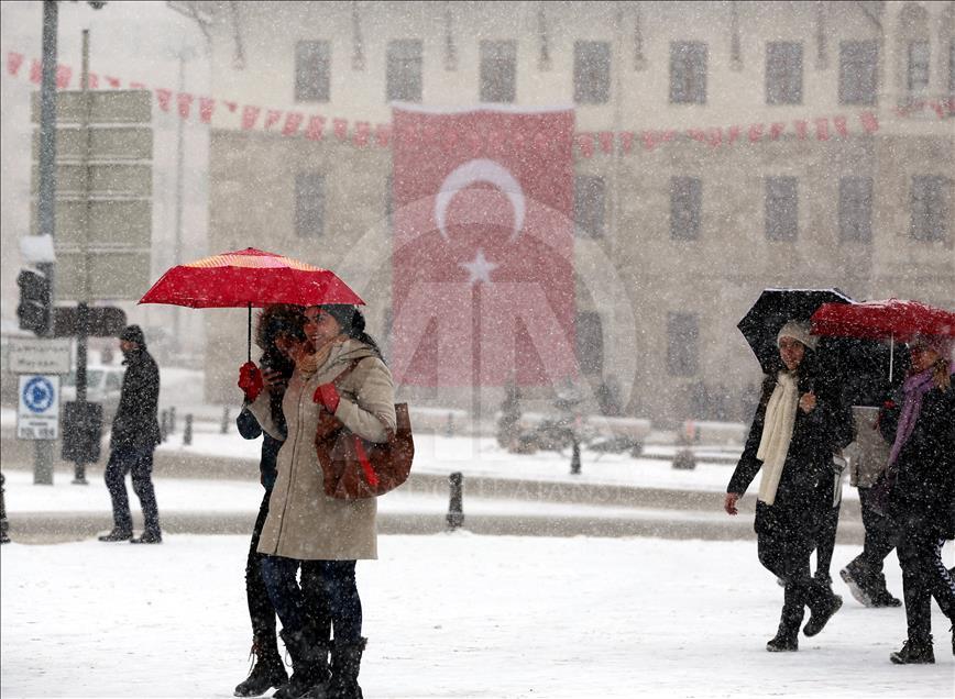 Sivas'ta kar yağışı