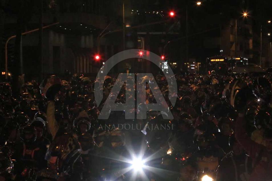 Protesta de conductores de motos se toma Bogotá, Colombia