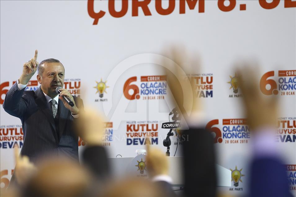 Cumhurbaşkanı ve AK Parti Genel Başkanı Erdoğan, Çorum'da
