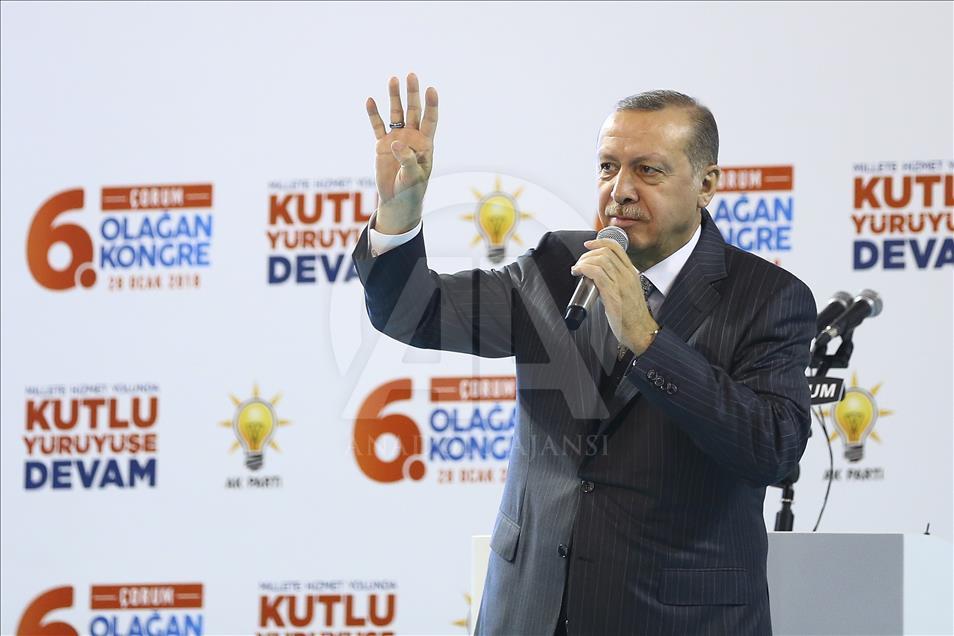 Cumhurbaşkanı ve AK Parti Genel Başkanı Erdoğan, Çorum'da