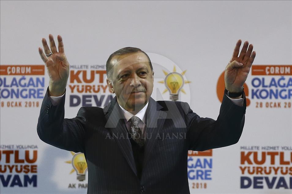 Cumhurbaşkanı ve AK Parti Genel Başkanı Erdoğan, Çorum'da