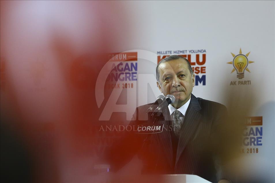 Cumhurbaşkanı ve AK Parti Genel Başkanı Erdoğan, Çorum'da
