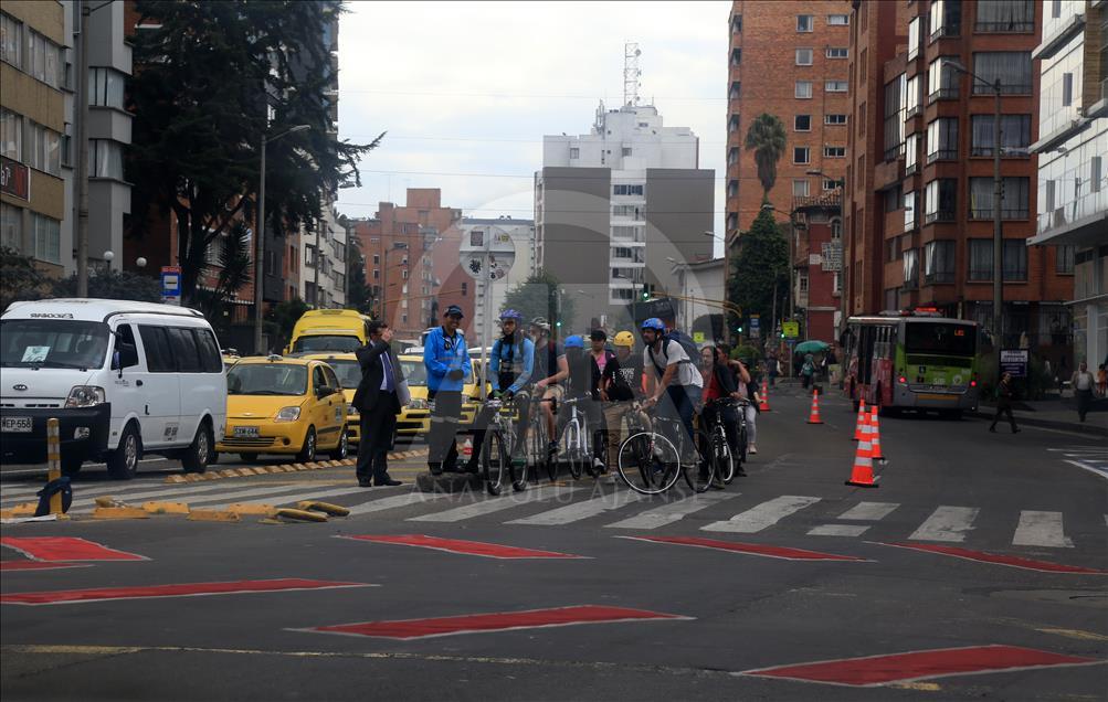 Kolombiya'nın başkenti Bogota'da "Arabasız Gün"