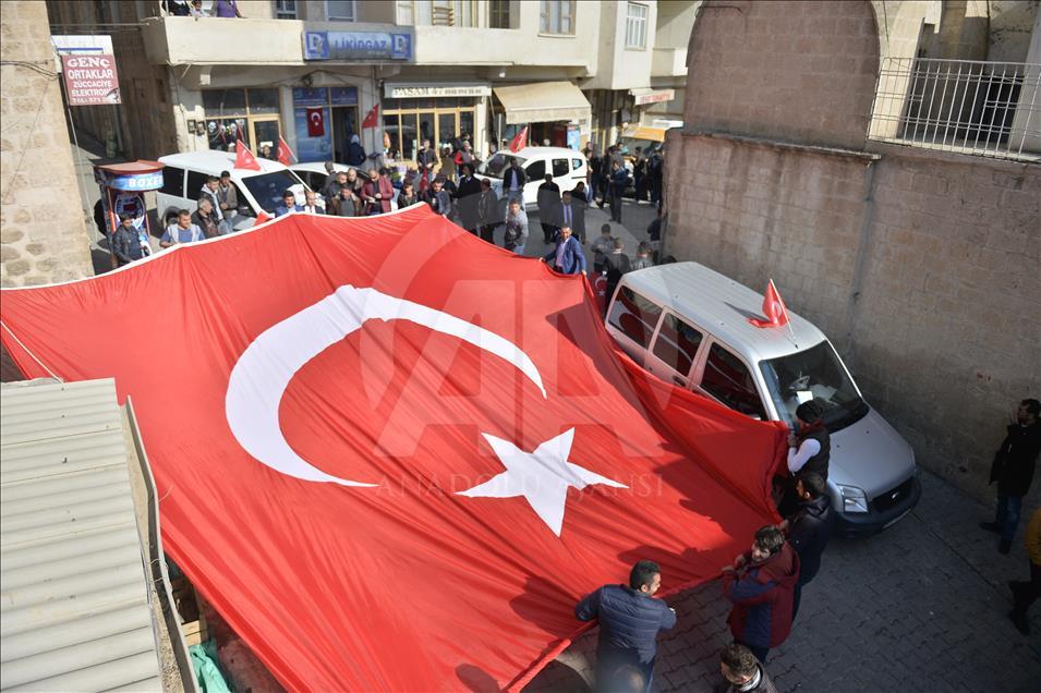 Mardin'de Zeytin Dalı Harekatı'na destek yürüyüşü

