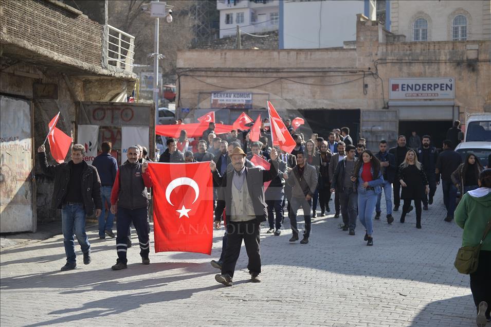 Mardin'de Zeytin Dalı Harekatı'na destek yürüyüşü
