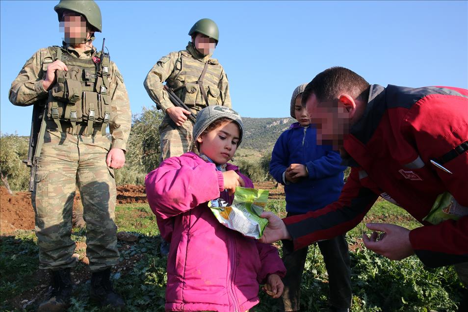 Food aid to Syrian families within the 'Operation Olive Branch' in Afrin