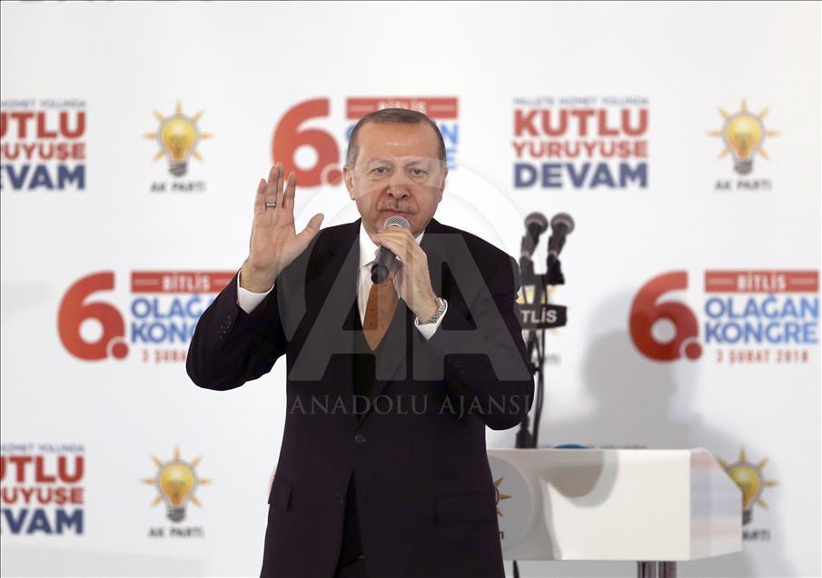 Cumhurbaşkanı ve AK Parti Genel Başkanı Erdoğan Bitlis'te