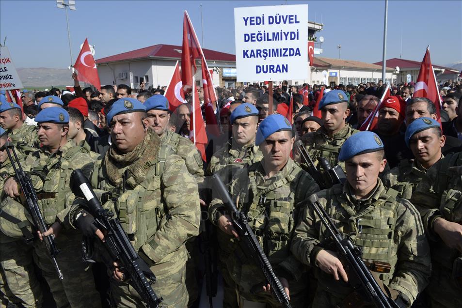 Siirt'ten Komandolar dualarla Afrin'e uğurlandı