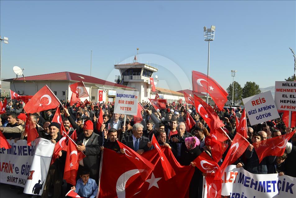 Siirt'ten Komandolar dualarla Afrin'e uğurlandı
