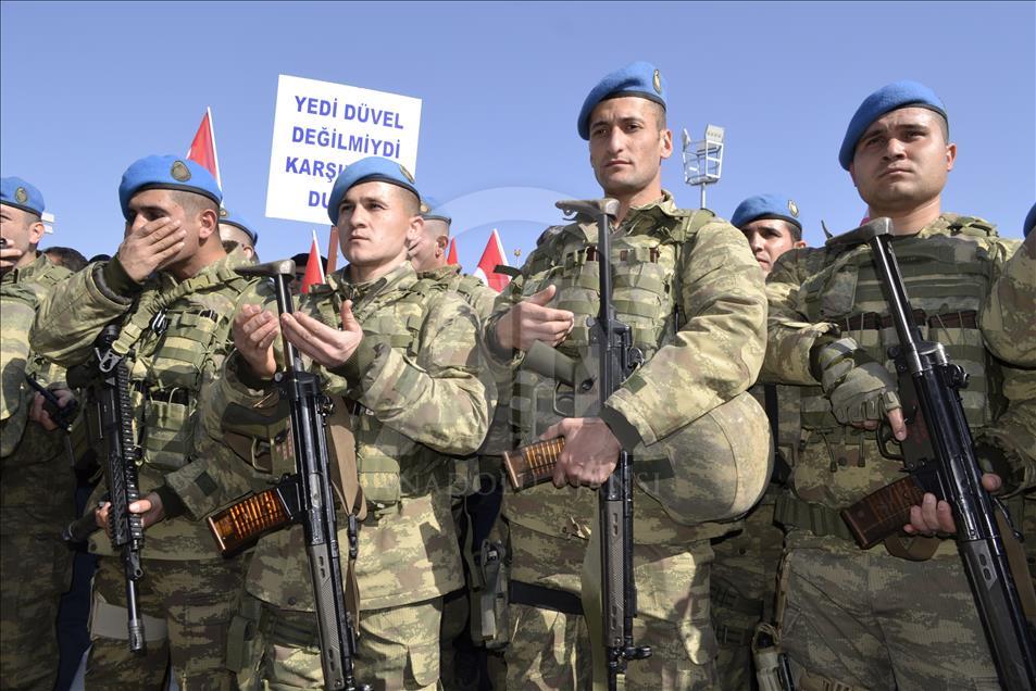 Siirt'ten Komandolar dualarla Afrin'e uğurlandı