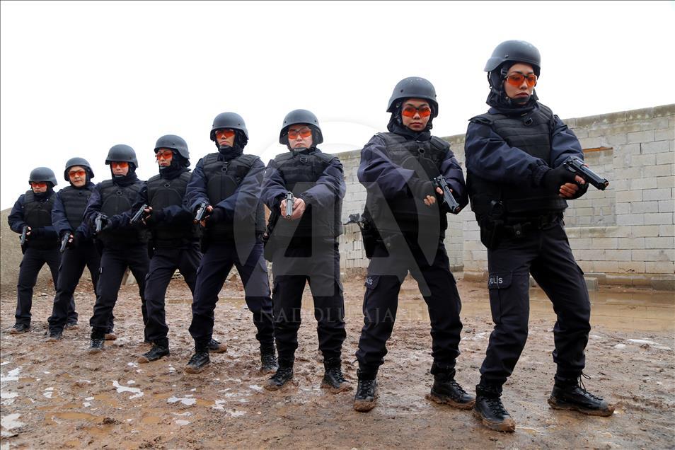 Afghan female police cadets' training in Sivas