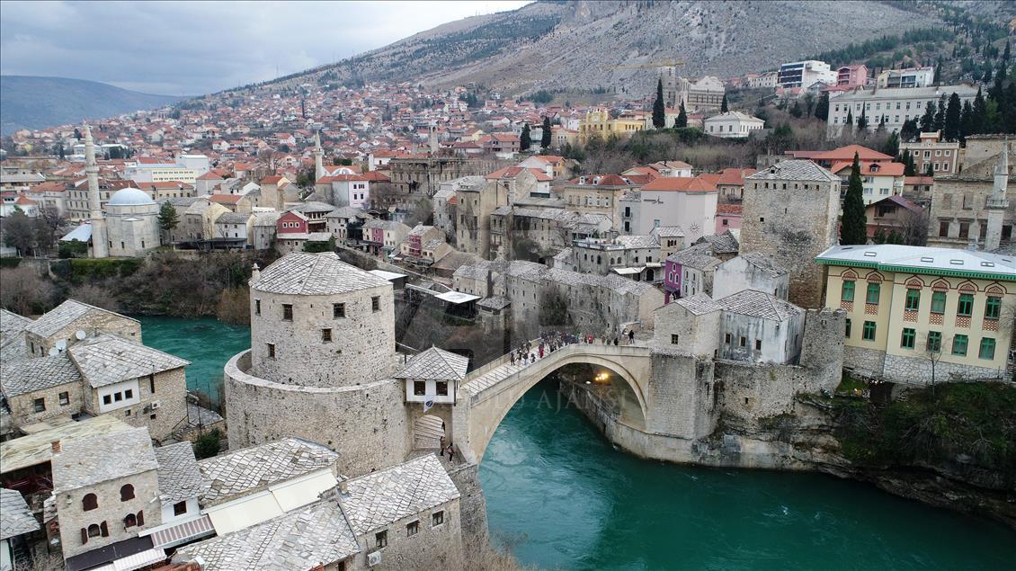 Historical Stari Most in Bosnia and Herzegovina