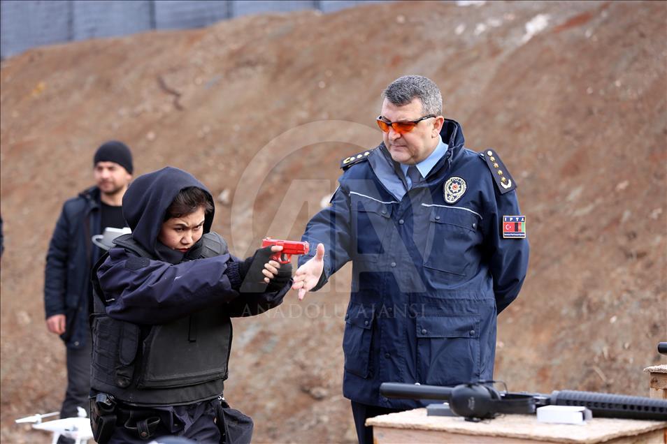 Afghan female police cadets' training in Sivas