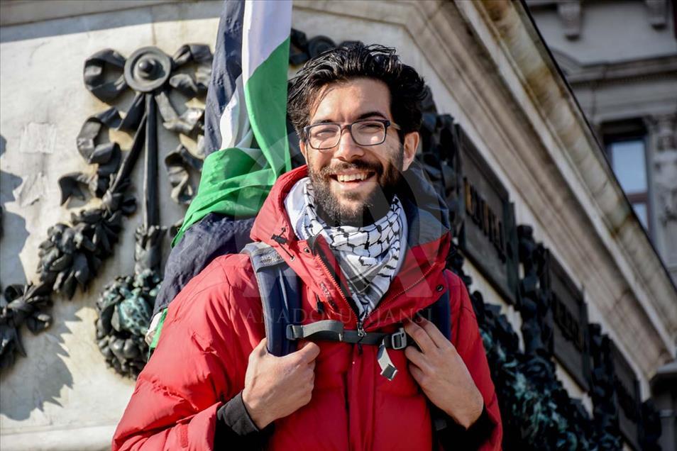 Judío Sueco camina por la causa palestina