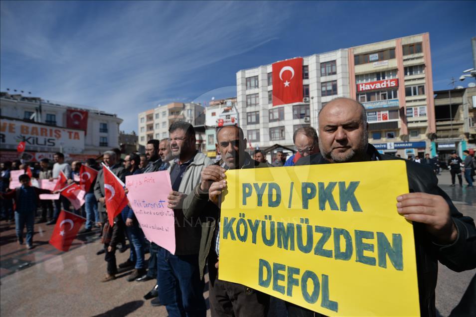 Suriyelilerden Zeytin Dalı Harekatı'na destek